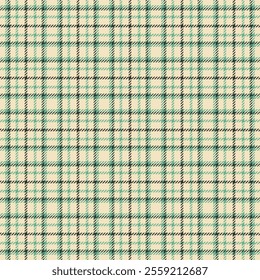 Expressive fabric seamless pattern, post background vector plaid. Hobby tartan texture check textile in light and mint colors palette.