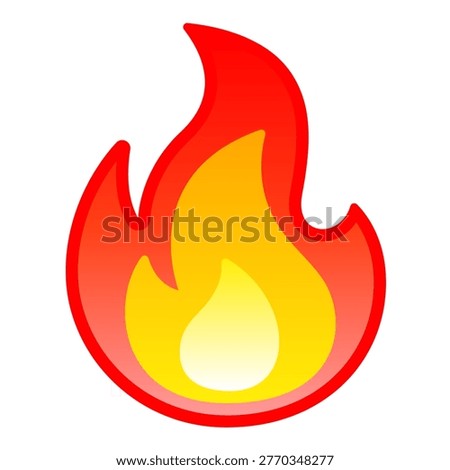 Expressive flame emoji icon symbolizing heat, excitement, and trending captions in modern digital communication