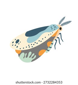 Ausdrucksstarke Folk Moth Grafik