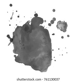Expressive grayscale color stain with splash