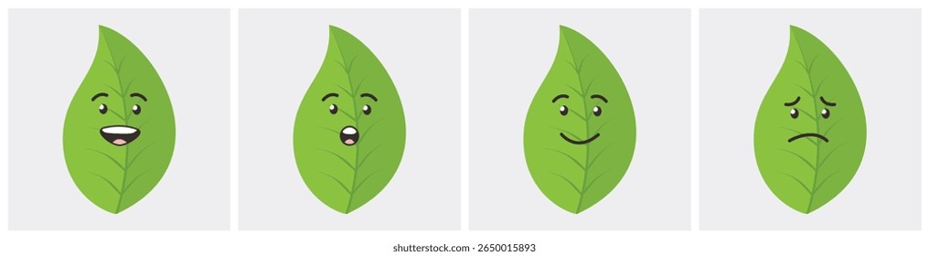Expressive Green Leaves: A Set of Nature's Emotions