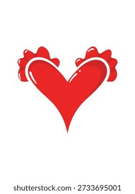 Expressive Hand Drawn Heart Vector