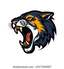 Expressive hand drawn tiger illustration in logo design, showcasing grace and strength. Perfect for brands wanting a touch of wild elegance