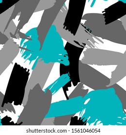 Expressive minimalistic pattern. Hipster hand drawn brush print. Stylish vector geometric strokes fantasy print .Speed ​​style art