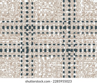 Expressive paint linen textured striped lines seamless pattern design, vector texture. modern geometric background. monochrome repeating pattern with interlacing for jacket, rug