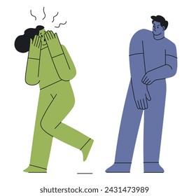 Expressive people portrayed in minimalist vector style, showcasing a range of emotions, ideal for various communicative design projects