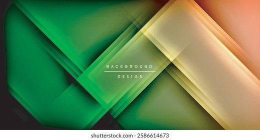 Expressive poster with shadow lines. Features technology, minimalist, and business themes, bright vibrant color schemes