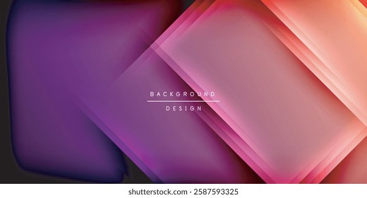 Expressive poster with shadow lines. Features technology, minimalist, and business themes, bright vibrant color schemes