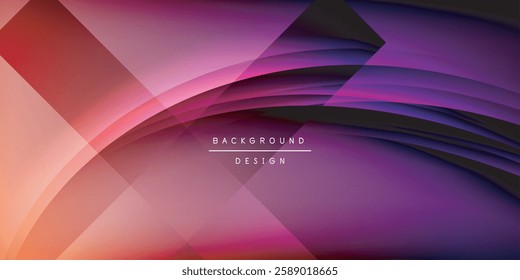 Expressive poster with shadow lines. Features technology, minimalist, and business themes, bright vibrant color schemes