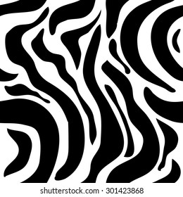 Expressive seamless zebra pattern. Safari collection. Abstract vector background. Black on white. Backgrounds & textures shop.