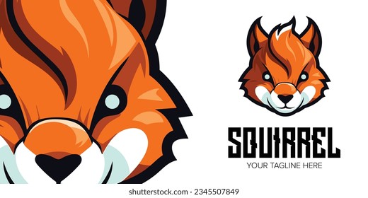 Expressive Squirrel Mascot Logo: Transform Shirts, Badges, and Team Gear with Modern Flair