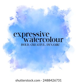 Expressive Watercolour Splash in Indigo Color - Bold, Creative, and Dynamic Artwork