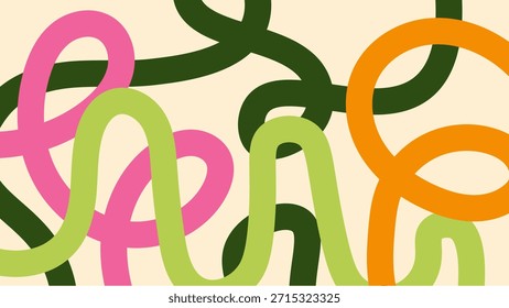 Expressive wavy line pattern in minimalist style. Abstract artistic background for creative projects and prints