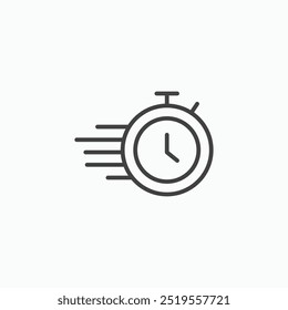 Expressline in Thin line black color. flat simple vector symbols illustration.