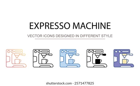 Expresso Machine icon design with white background stock illustration