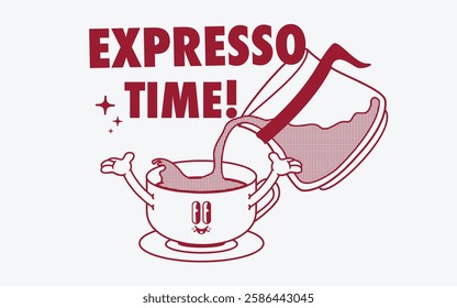 Expresso time vector illustration graphics