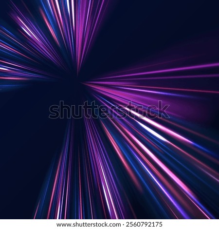 Expressway, car headlight effect. Speed connection vector background. Png, line, blur, beam, ray, abstract, energy, pack, effect. Vector glowing lines air flow effect. Speed connection background. 