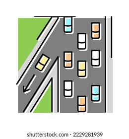 expressway road color icon vector. expressway road sign. isolated symbol illustration