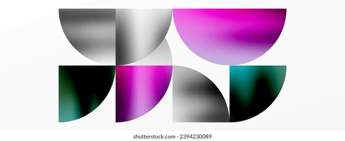 Exquisite backdrop marrying modern minimalism with metallic allure. Featuring round triangles, it exudes geometric sophistication and understated charm for wallpaper, banner, background, landing page