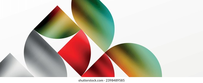 Exquisite backdrop marrying modern minimalism with metallic allure. Featuring round triangles, it exudes geometric sophistication and understated charm for wallpaper, banner, background, landing page
