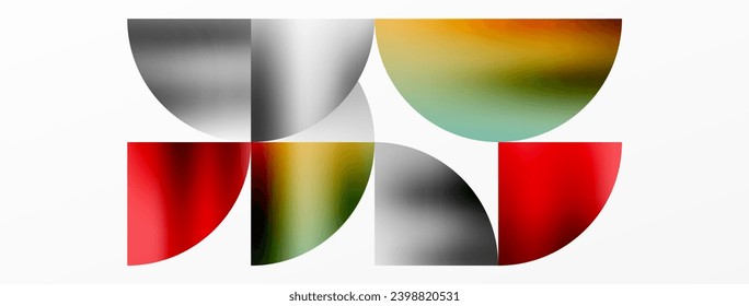 Exquisite backdrop marrying modern minimalism with metallic allure. Featuring round triangles, it exudes geometric sophistication and understated charm for wallpaper, banner, background, landing page