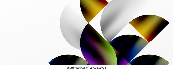 Exquisite backdrop marrying modern minimalism with metallic allure. Featuring round triangles, it exudes geometric sophistication and understated charm for wallpaper, banner, background, landing page