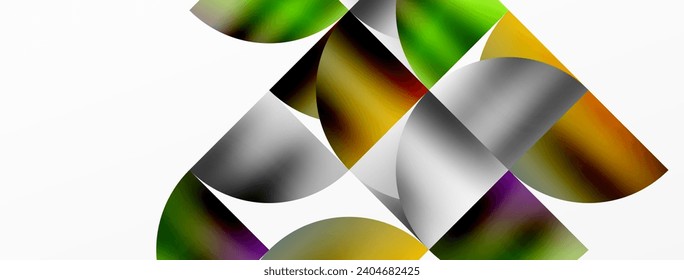 Exquisito telón de fondo que combina el minimalismo moderno con el encanto metálico. Con sus triángulos redondos, exuberan sofisticación geométrica y encanto subestimado para papel de pared, banner, fondo, página de inicio