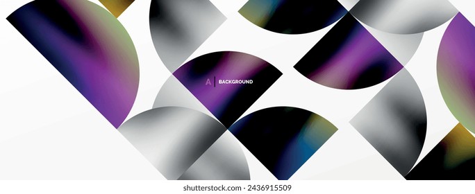 Exquisite backdrop marrying modern minimalism with metallic allure. Featuring round triangles, it exudes geometric sophistication and understated charm for wallpaper, banner, background, landing page