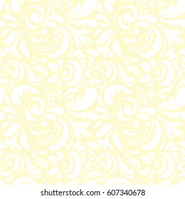 Exquisite baroque template with doodles. Vector damask seamless pattern element. Classical luxury old fashioned damask ornament, royal victorian seamless texture for wallpapers, textile, wrapping.