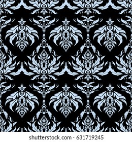 Exquisite baroque template in neutral colors. Vector damask seamless pattern. Classical luxury old fashioned damask ornament, royal victorian seamless texture for wallpapers, textile, wrapping.