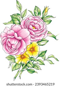 Exquisite border design, border pattern, Motif, Graph-digital-textile-design-flowers-leaves-Digital Design background with colorful objects and flowers-