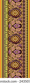 Exquisite border design, border pattern, Motif, Graph
Digital Textile All-Over Pattern Design for Pakistani-Indian-Turki-Kurti Design