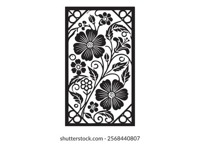 Exquisite Collection of Best-Selling Intricate Floral Laser Cut Designs for Decorative Panels, Wall Art, Home Decor, CNC Templates, Crafting Projects, and Artistic Laser Engraving Templates