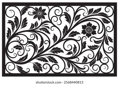 Exquisite Collection of Best-Selling Intricate Floral Laser Cut Designs for Decorative Panels, Wall Art, Home Decor, CNC Templates, Crafting Projects, and Artistic Laser Engraving Templates