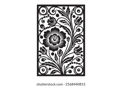 Exquisite Collection of Best-Selling Intricate Floral Laser Cut Designs for Decorative Panels, Wall Art, Home Decor, CNC Templates, Crafting Projects, and Artistic Laser Engraving Templates