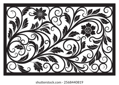 Exquisite Collection of Best-Selling Intricate Floral Laser Cut Designs for Decorative Panels, Wall Art, Home Decor, CNC Templates, Crafting Projects, and Artistic Laser Engraving Templates