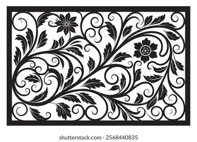 Exquisite Collection of Best-Selling Intricate Floral Laser Cut Designs for Decorative Panels, Wall Art, Home Decor, CNC Templates, Crafting Projects, and Artistic Laser Engraving Templates