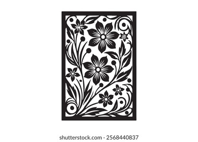 Exquisite Collection of Best-Selling Intricate Floral Laser Cut Designs for Decorative Panels, Wall Art, Home Decor, CNC Templates, Crafting Projects, and Artistic Laser Engraving Templates