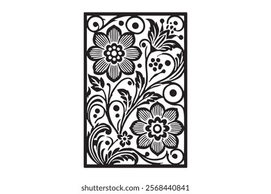 Exquisite Collection of Best-Selling Intricate Floral Laser Cut Designs for Decorative Panels, Wall Art, Home Decor, CNC Templates, Crafting Projects, and Artistic Laser Engraving Templates