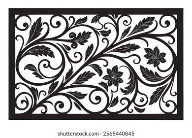 Exquisite Collection of Best-Selling Intricate Floral Laser Cut Designs for Decorative Panels, Wall Art, Home Decor, CNC Templates, Crafting Projects, and Artistic Laser Engraving Templates