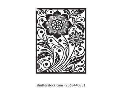 Exquisite Collection of Best-Selling Intricate Floral Laser Cut Designs for Decorative Panels, Wall Art, Home Decor, CNC Templates, Crafting Projects, and Artistic Laser Engraving Templates