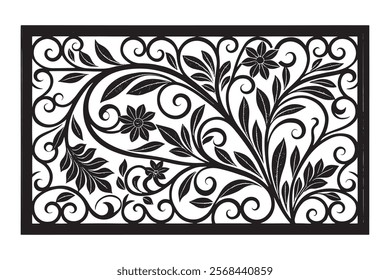 Exquisite Collection of Best-Selling Intricate Floral Laser Cut Designs for Decorative Panels, Wall Art, Home Decor, CNC Templates, Crafting Projects, and Artistic Laser Engraving Templates