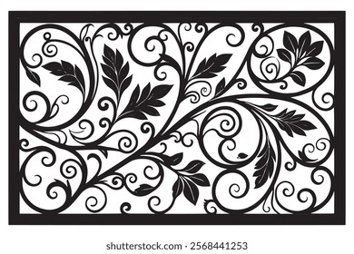 Exquisite Collection of Best-Selling Intricate Floral Laser Cut Designs for Decorative Panels, Wall Art, Home Decor, CNC Templates, Crafting Projects, and Artistic Laser Engraving Templates