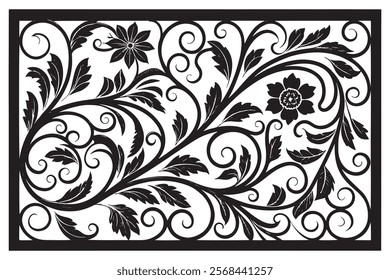 Exquisite Collection of Best-Selling Intricate Floral Laser Cut Designs for Decorative Panels, Wall Art, Home Decor, CNC Templates, Crafting Projects, and Artistic Laser Engraving Templates