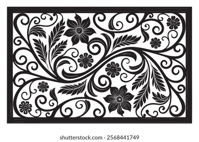 Exquisite Collection of Best-Selling Intricate Floral Laser Cut Designs for Decorative Panels, Wall Art, Home Decor, CNC Templates, Crafting Projects, and Artistic Laser Engraving Templates