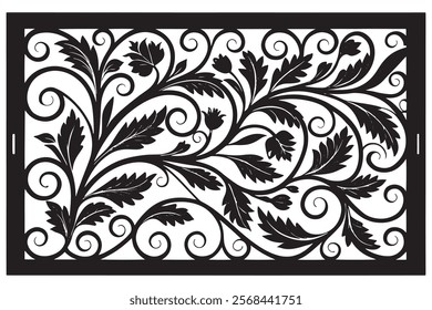 Exquisite Collection of Best-Selling Intricate Floral Laser Cut Designs for Decorative Panels, Wall Art, Home Decor, CNC Templates, Crafting Projects, and Artistic Laser Engraving Templates