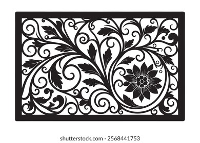 Exquisite Collection of Best-Selling Intricate Floral Laser Cut Designs for Decorative Panels, Wall Art, Home Decor, CNC Templates, Crafting Projects, and Artistic Laser Engraving Templates