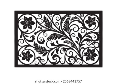 Exquisite Collection of Best-Selling Intricate Floral Laser Cut Designs for Decorative Panels, Wall Art, Home Decor, CNC Templates, Crafting Projects, and Artistic Laser Engraving Templates