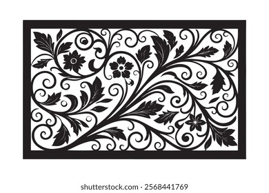 Exquisite Collection of Best-Selling Intricate Floral Laser Cut Designs for Decorative Panels, Wall Art, Home Decor, CNC Templates, Crafting Projects, and Artistic Laser Engraving Templates