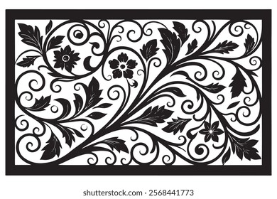 Exquisite Collection of Best-Selling Intricate Floral Laser Cut Designs for Decorative Panels, Wall Art, Home Decor, CNC Templates, Crafting Projects, and Artistic Laser Engraving Templates